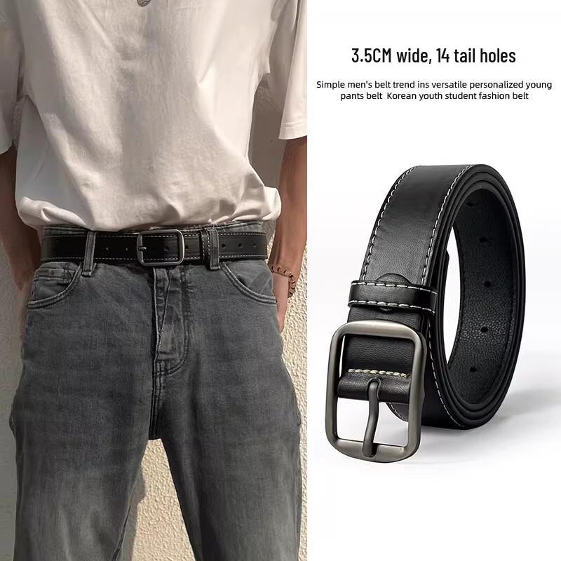 

JIFANPAUL Men s Pin Buckle Casual Belt 100cm