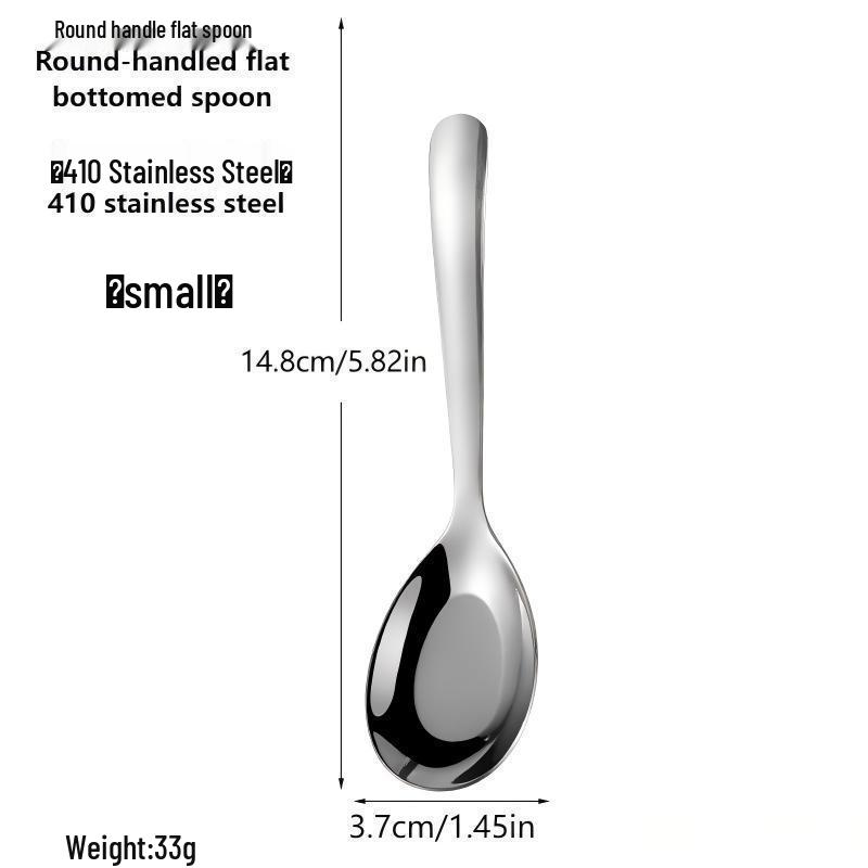 Liang Sheng 410 Stainless Steel Thickened Soup Spoon with Round Handle