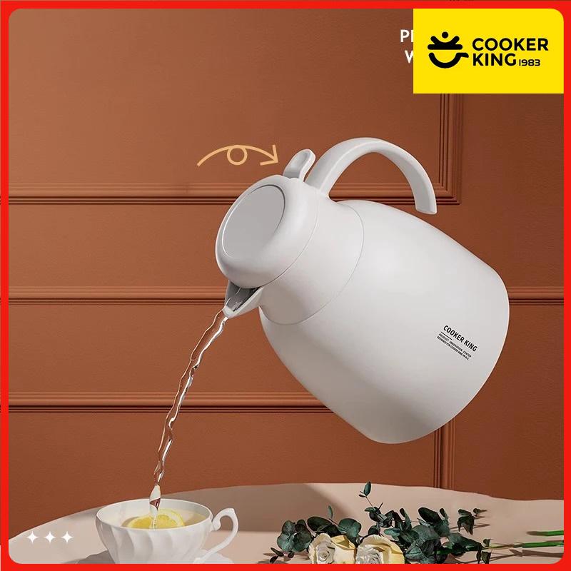 COOKER KING 1500ML Leak-Proof Water Thermos Thermal Insulation Kettle Glass Inner Pot Portable Student Dormitory Thermal Flask