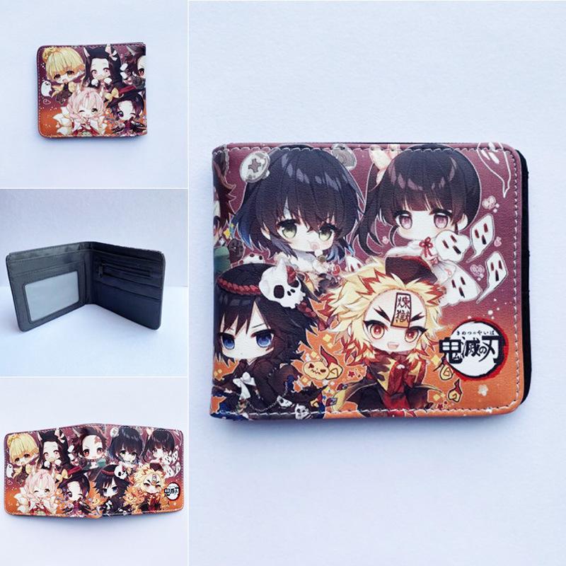 Japan cartoon comics Demon Slayer Short Wallet Cartoon Print Student Coin Purse 0022