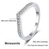 NeeTim Moissanite Ring 925 Sterling Silver with White Gold Plated Full Diamond Band Engagement Wedding Bridal Rings for Women