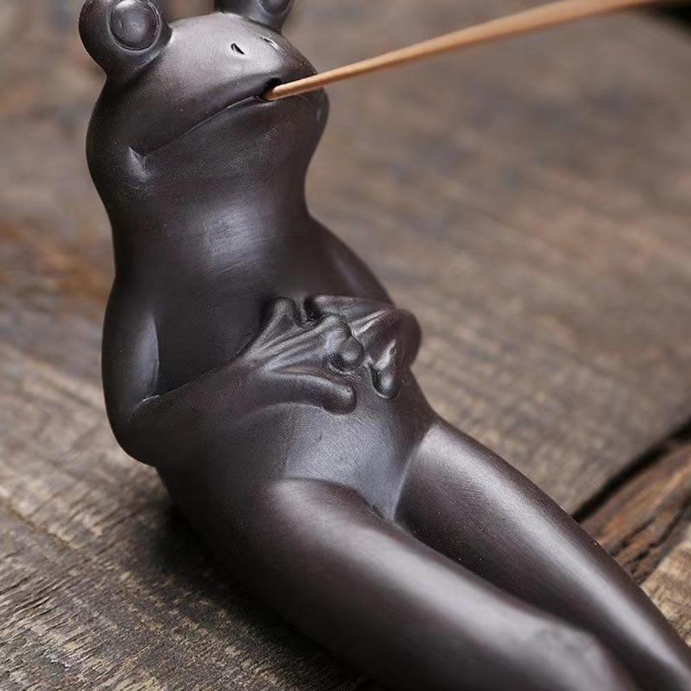 Frog Backflow Incense Burner for Incense Stick Creative Censer Home Decor Tabletop Ornament Living Room Incense Holder 1PC