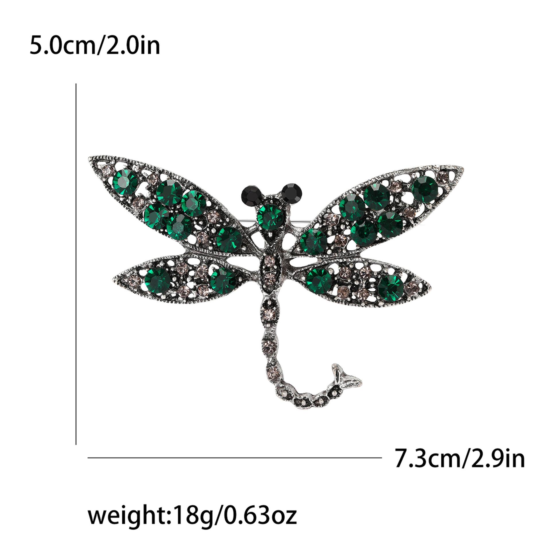 

Ретро-брошь в виде стрекозы со стразами, литературный и простой темперамент, женская одежда, корсаж, ювелирные изделия, булавка