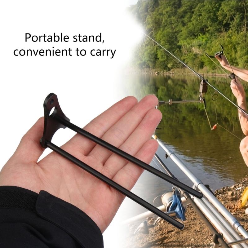 Aluminiumlegierungen Angel-Winddichter Stab Hakenstange Ohr-Angelrutenverbinder Anti-Fall-Hakenstange Angelgerät Langlebig