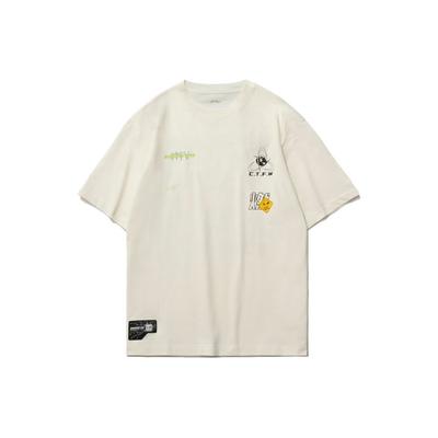Li Ning CF Exploration Series Alien Relic Loose T-Shirt Unisex Tops Cloud-White AHSR552-5
