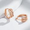 Kienl  Shiny Natural Zircon Hoop Dangle Earrings For Women Fashion  Rose Gold Color Crystal Vintage Daily Fine Jewelry