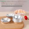 Stampini riutilizzabili in alluminio per crostate e muffin - Teglie scanalate per cupcake e tartellette all'uovo (Impilabile)