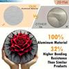 Metal Wall Art Poster, Round Gothic Rose 20x20 Cm Home Decor