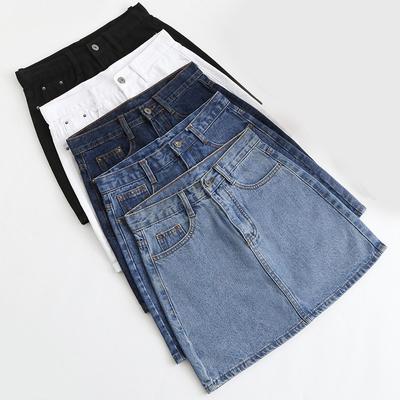 Sexy Frauen Denim Mini Rock Mode Sommer Hohe Taille Koreanische Schwarz Rock Blau Paket Hüfte Jeans Harajuku Plus Größe Baumwolle