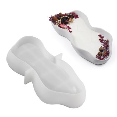 Irregular Silicone Candle Tray Molds, Resin Storage Tray Molds for Candle Holder Tray, Jewelry Tray, Epoxy Resin Craft