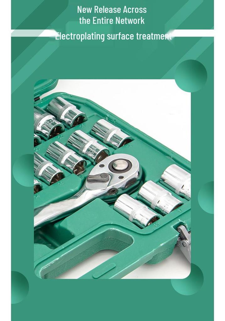 82-Piece Car Repair Tool Set: Socket Wrench & Combination Tools
