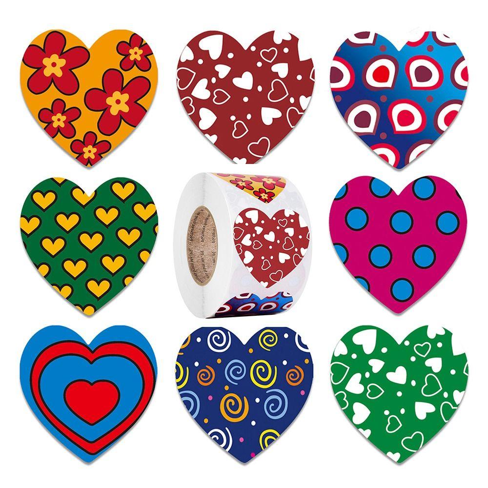 

500 шт. День рождения Свадьба Любовь В Форме Сердца Наклейки DIY Подарочная Упаковка Печать Наклейки Украшения