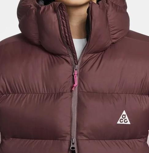 Nike ACG PrimaLoft Color-Block Hooded Zipper Warm Puffer Jacket Unisex Red