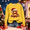 Women's Fashionable Casual Long-Sleeved Christmas Letter Print Crew-Neck Sweatshirt