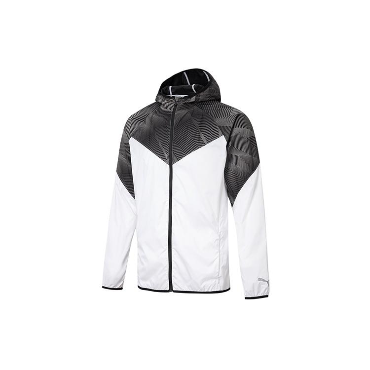PUMA Gym Running hooded Training Jacket White Men s 518950-02 S