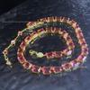 Shi Family Exquisite Purple Octagonal Rhinestone Necklace & Choker Bracelet Set