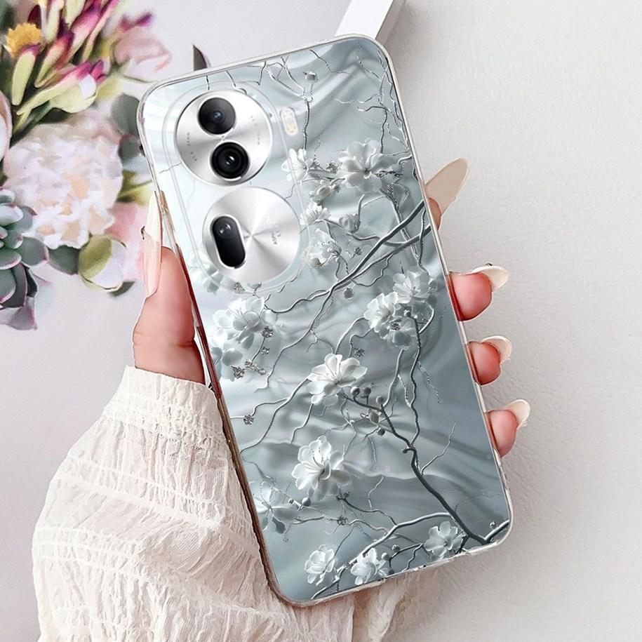 For OPPO Reno 11 Pro 5G Case CPH2607 New Fashion Flower Butterfly Silicone Clear Soft Phone Case On OPPO Reno11 5G CPH2599 Funda