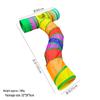 Rainbow Three-Way Foldable Cat Tunnel Toy