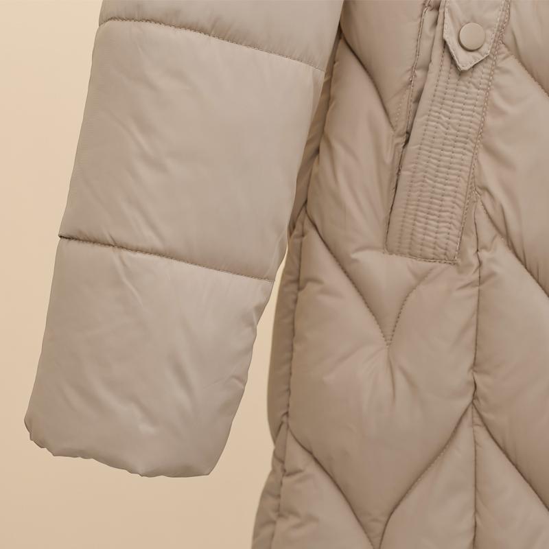Fashion Winter Woman Coats Hooded Faux Fur Collar Thick Warm Plus Size Long Parkas Loose Women's Jackets
