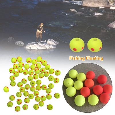 50pcs Beans Fishing Floats Beads 6-15mm Fishing Floating 2025 Foam Floats Ball  Outdoor Fishing