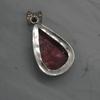Flashy Ruby Ornamental Thulite 925 Sterling Silver Pendant Jewelry, Artisan Designer Handmade Pendant