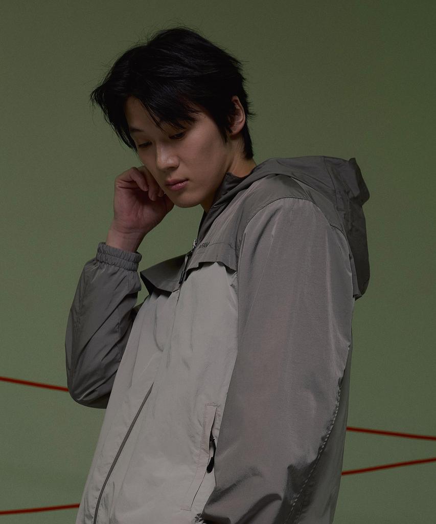 Mfav Active Air Vent Zip-Up Hoodie Beige