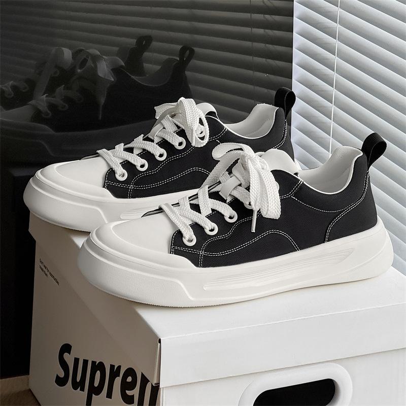 Men's Canvas Shoes 2025 Summer New Versatile Original Niche White Shoes Youth Student Casual Board Shoes
