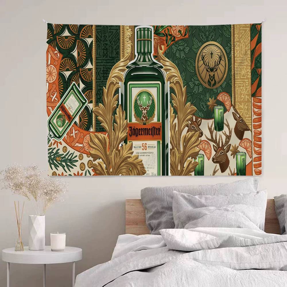 Hot JJaegermeisterS Printed Large Wall Tapestry Cheap Hippie Wall Hanging Bohemian Wall Tapestries Mandala Home Decor