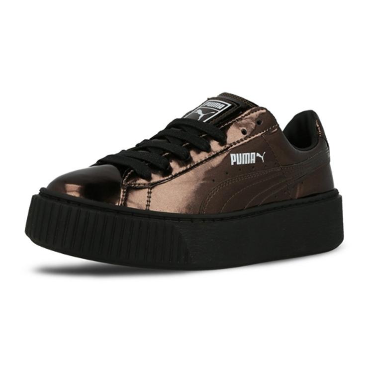 PUMA Basket Platform Metallic Bronze Womens 362339-03