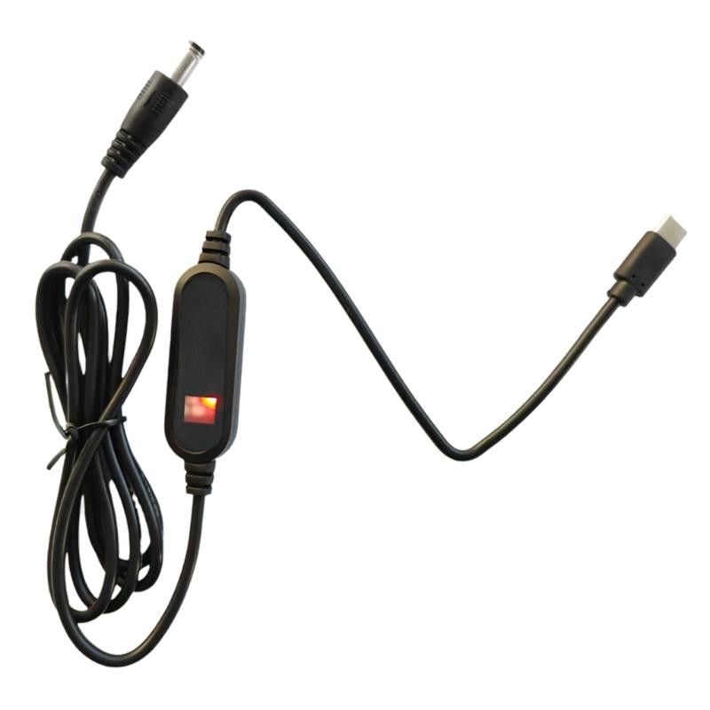 USB 12V 12W Converters Cable Featuring on off Switches Plastic Texture Suitable for LED Light Router Speaker Device