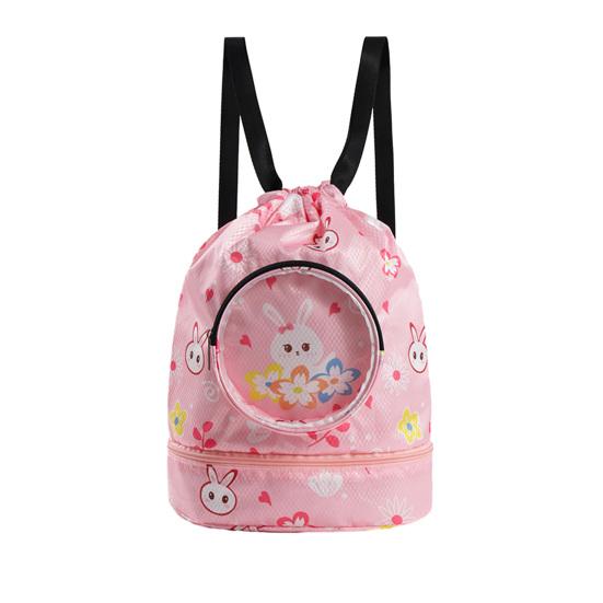 

Детский рюкзак для плавания с регулируемым ремнем, водостойкая разделительная сумка с мультяшным принтом большой емкости для детей