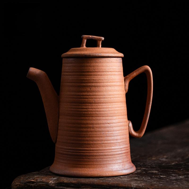 100ML Alte Felsenschlamm Grobkeramik Kleine Kapazität Teekanne Retro Teekanne Teekessel Teeceremonie Teezubereitung Einzelne Kanne Teeceremonie