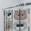 Cute Bear Pattern Shower Curtain Waterproof Bathroom Decor Home Decor