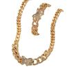 Diamond-Encrusted Butterfly Necklace Bracelet for Women Fashionable Gold Clavicle Chain for Wedding Gift Personalized Jewelry