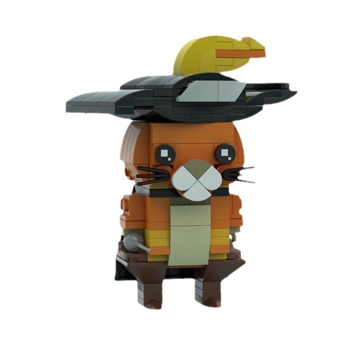Building Block Compatible 87874 Cat In Boots, Model Small Particles To Build Square Head Boy Puzzle