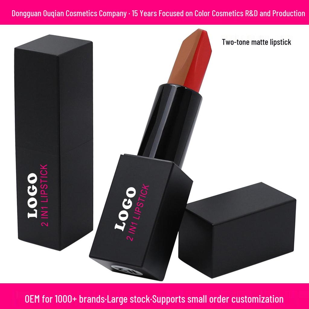 Personalized Waterproof Matte Lipstick Duo - Long-Lasting, Color-Locking, No Logo