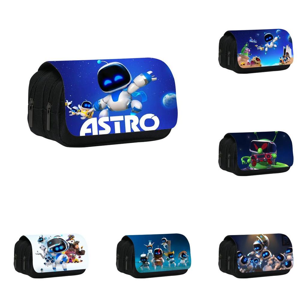 Astro Bot Doppel-Federmäppchen aus Nylon für Kinder und Schüler