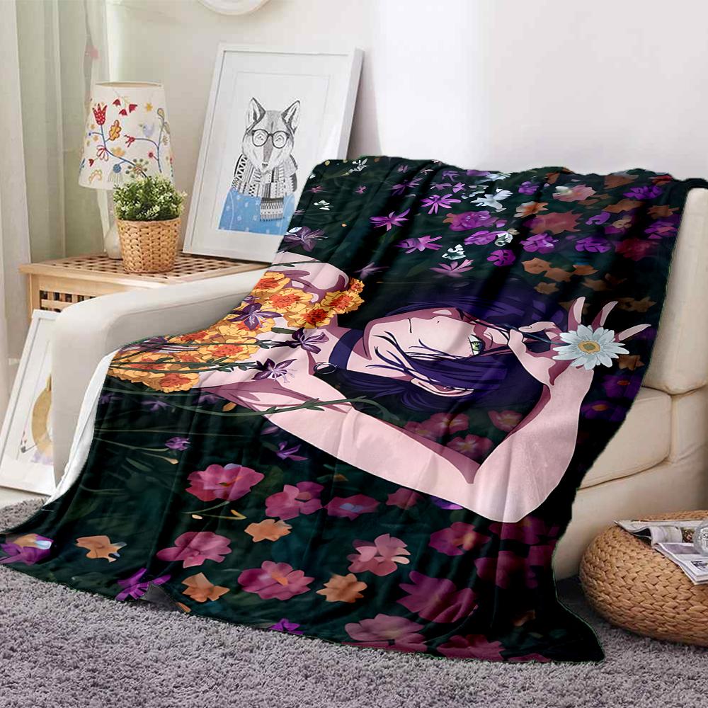 1Pc Floral Fantasy Garden Flannel Blanket, Soft And Comfortable, Casual Warm, Camping Travel, Christmas, Halloween Xmas Gift S1517