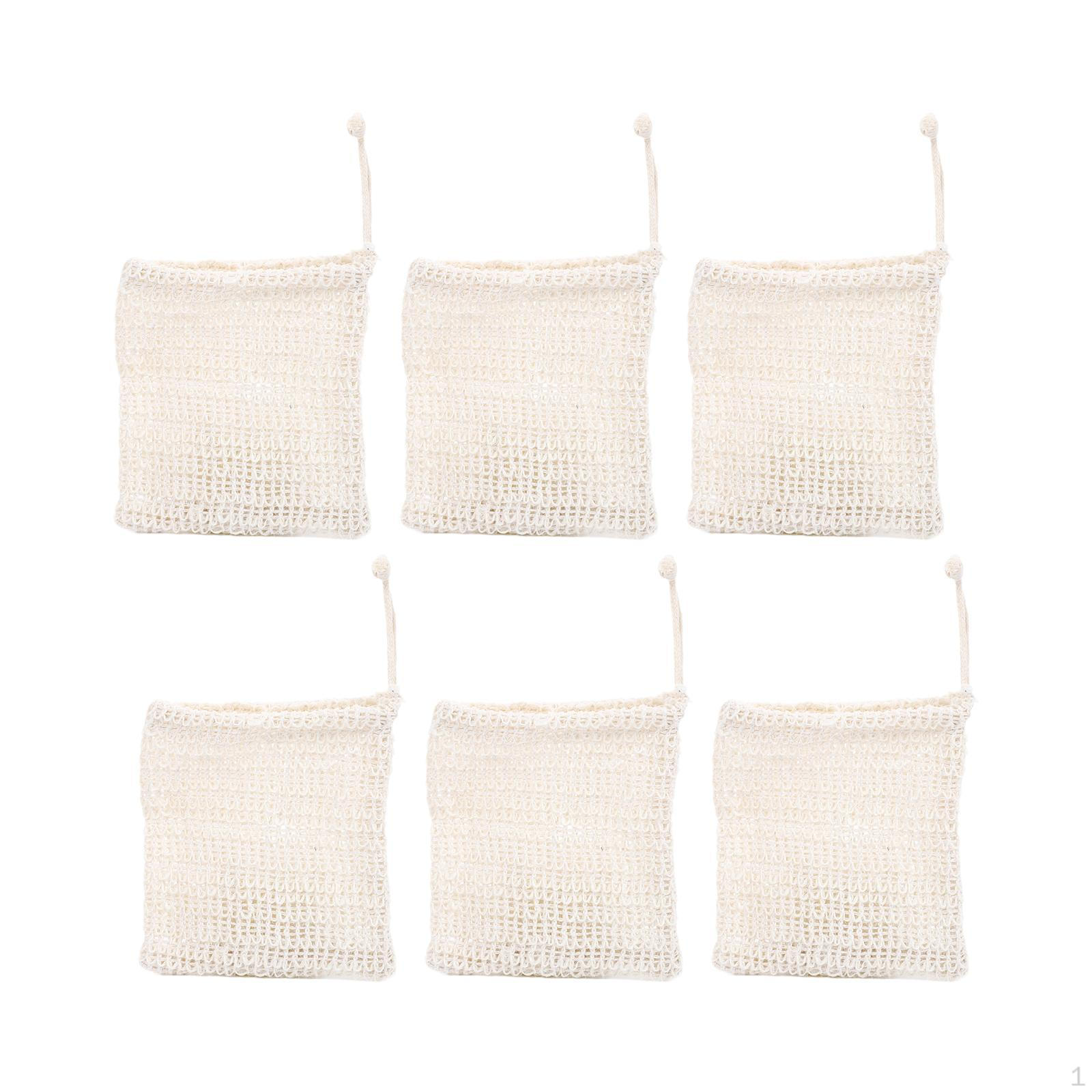 

6 шт. мыльница-мешок портативная сетка пенящаяся сетка для ванной и сушки Knotting