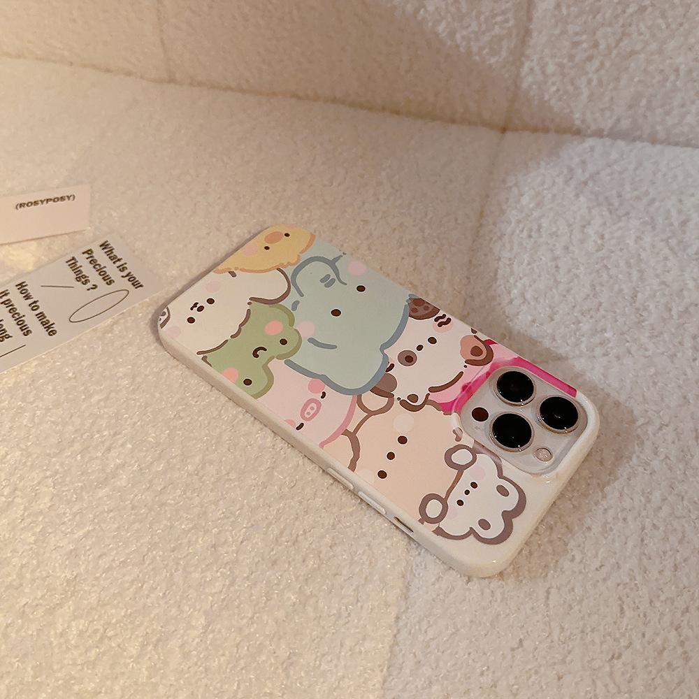 Cute Pet Watercolor Painting IPhone 16 IPhone Case 14promax Suitable for 15 Children's Fun Cartoon 11 Protective Case 14