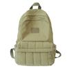 Student School Bag Men's Solid Color Backpack Women's Large Capacity Backpack