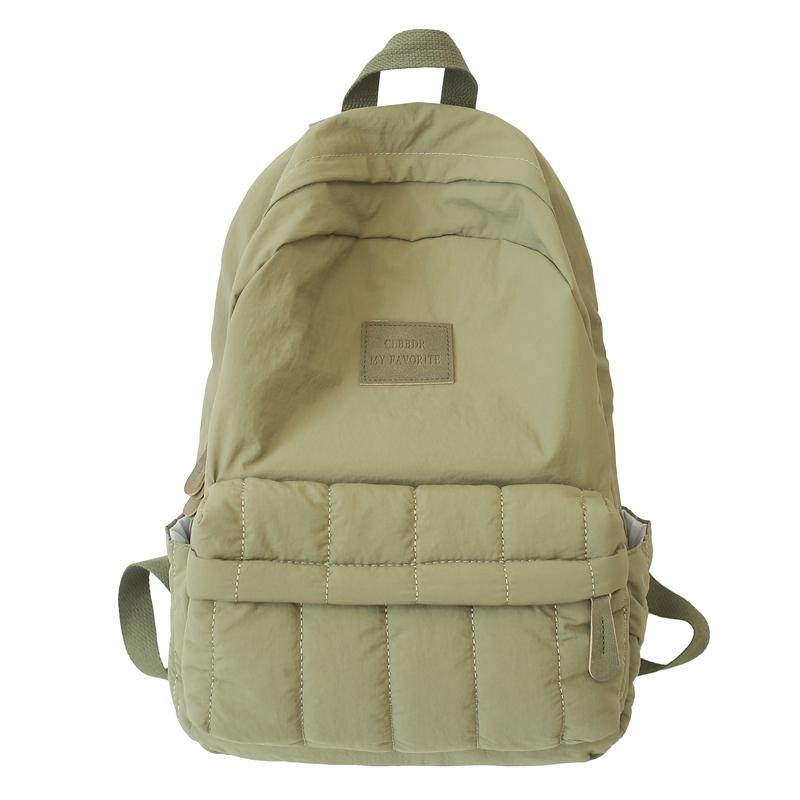 Student School Bag Men's Solid Color Backpack Women's Large Capacity Backpack