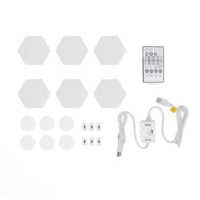 6 Sets Hex Wall Light WIFI APP Voice Remote Control Music Sync RGB LED Light Panel
