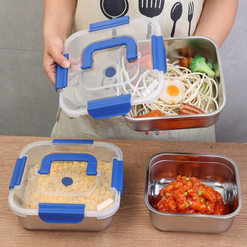 Stainless Steel Lunch Box Large Capacity Sealed Keep Freshing Food Storage Container For Camping Picnic Kitchen Organizer Box