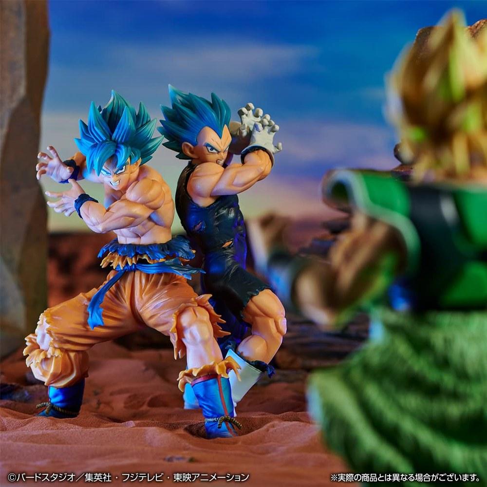 Bandai Ichiban Kuji Dragon Ball VS Omnibus Super A Prize Goku and Vegeta Super Saiyan God Super Saiyan Figures