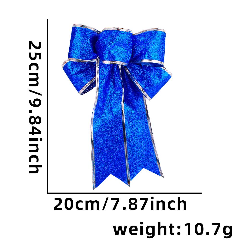 Gold Glitter Christmas Tree Bow Ornament - 25CM 