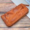 Hand-made Old Washed Tanned Leather Men's Hand Baotou Layer Cowhine Wallet Multi-functional Vintage Large Capacity Money Clip