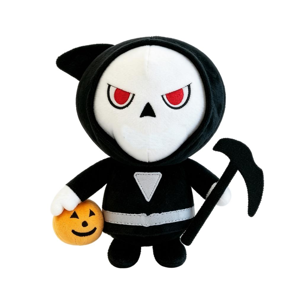 Plush Soft Stuffed Doll Witch Character with Hat and Bow Tie Halloween Plush Toy Gift for Kids and Collectors