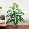 For 60-107cm Artificial Flowers Calla Lily Horseshoe Leaf Turtle Leaf Bobcat Leaf Fake Plant Ornamental Holiday Home Decoration