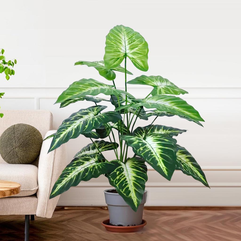 For 60-107cm Artificial Flowers Calla Lily Horseshoe Leaf Turtle Leaf Bobcat Leaf Fake Plant Ornamental Holiday Home Decoration